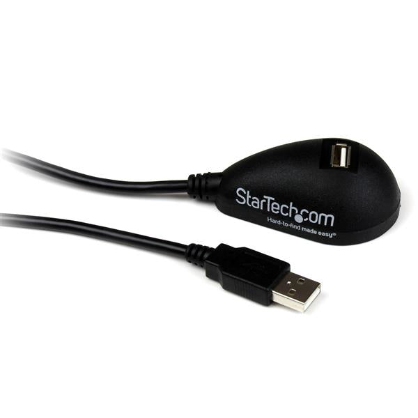 StarTech.com USB-A Verlängerungskabel (Stecker auf Buchse) – USB 2.0 – 1,5 m – Abgewinkelt – Schwarz