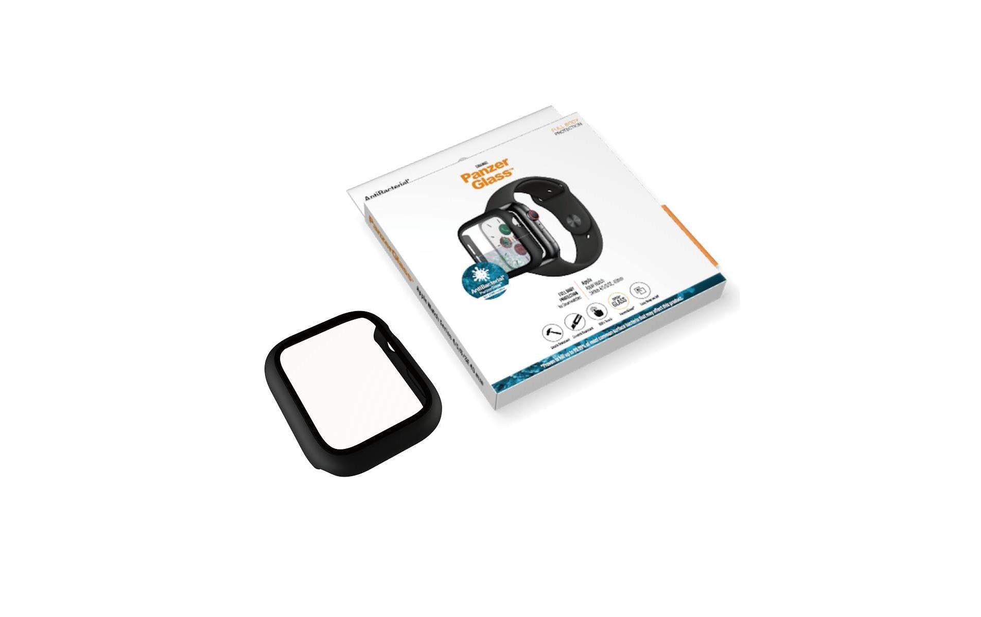 PanzerGlass Displayschutz (Panzerglas), Full Body – für Apple Watch Series 4/5/6/SE 40 mm