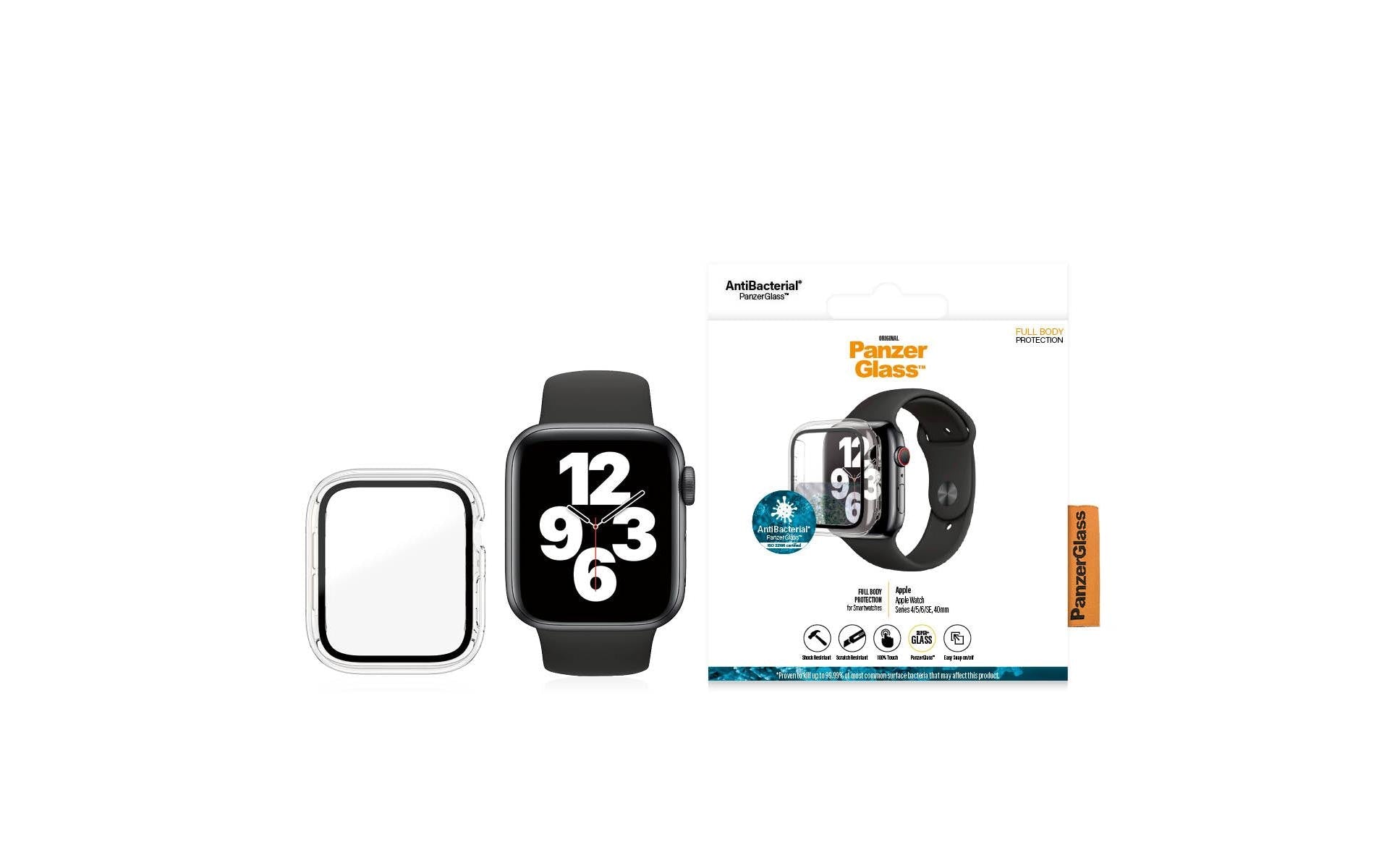 PanzerGlass Full Body (Std) 40 mm – Transparent, für Apple Watch