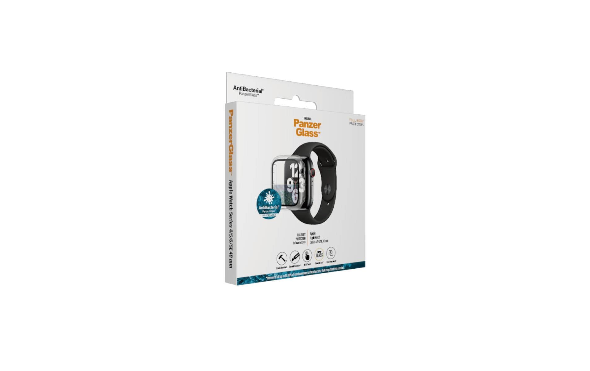 PanzerGlass Full Body (Std) 40 mm – Transparent, für Apple Watch