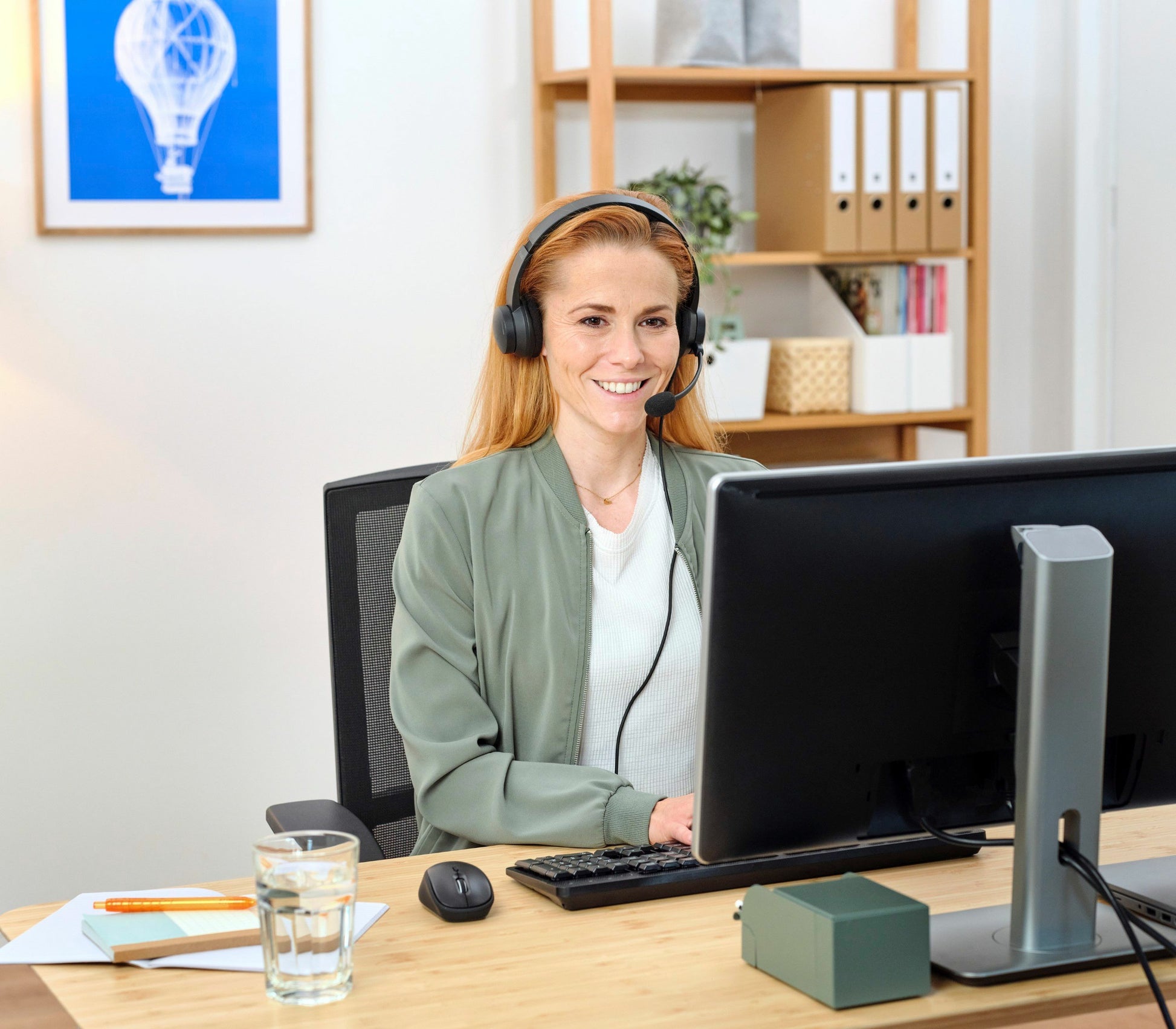 Trust HS-260 USB-ENC Office-Headset – On-Ear, Stereo, Kabel (USB-A), Schwarz