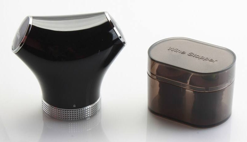 Climadiff Flaschenverschluss EVAC02 – 8 × 4,8 × 6,8 cm, Schwarz, USB, 2 Stopfen