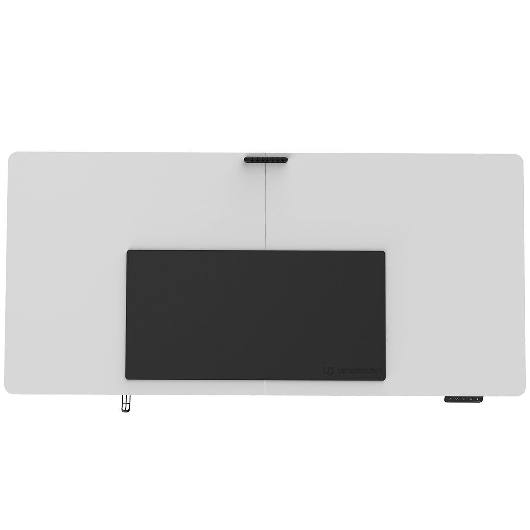 Ultradesk Uplift Gaming-Tisch – 160 × 75 cm, höhenverstellbar, weiss/schwarz, Stahl