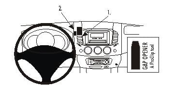 Brodit ProClip Montageplatte – für Mitsubishi L200 2006–2015