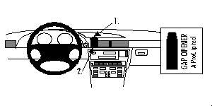 Brodit ProClip – Auto-Halterung (passiv) – für BMW 728-750 E38 (1995–2001 USA; 1994–2001 Europa) – Schwarz