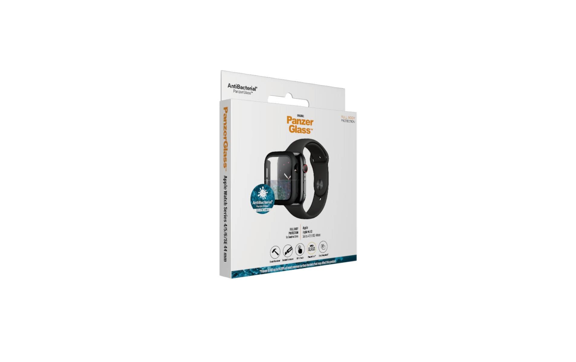 PanzerGlass Full Body 44 mm – Gehärtetes Glas, Schwarz, für Apple Watch (44 mm)