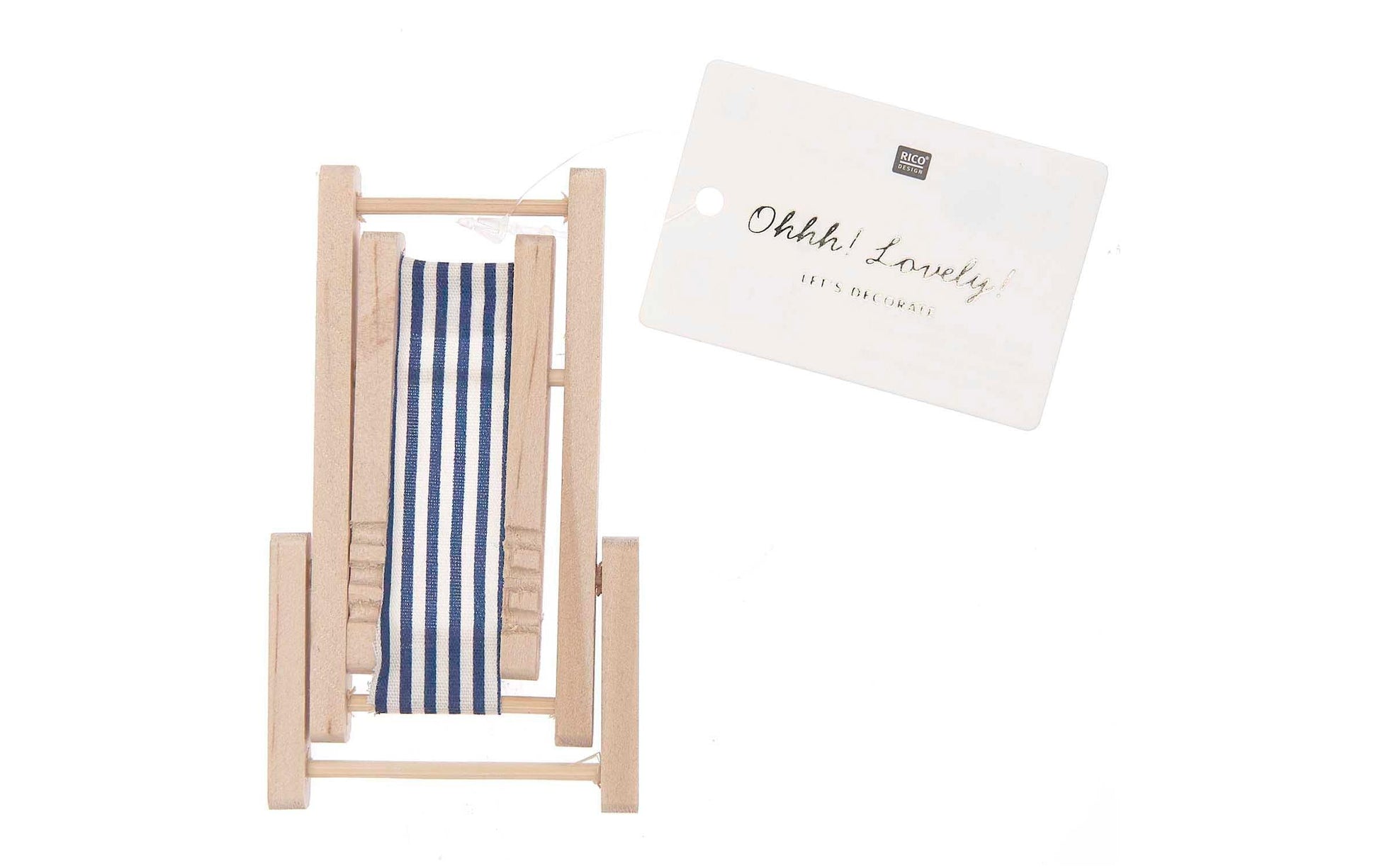 Rico Design Holzrohling Liegestuhl, 1 Stk, 5,5 × 8 cm, Holz