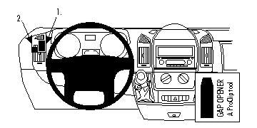 Brodit Montageplatte ProClip – für Citroen Jumper 07–17, Fiat Ducato 07–17, Peugeot Boxer 07–17 – Schwarz