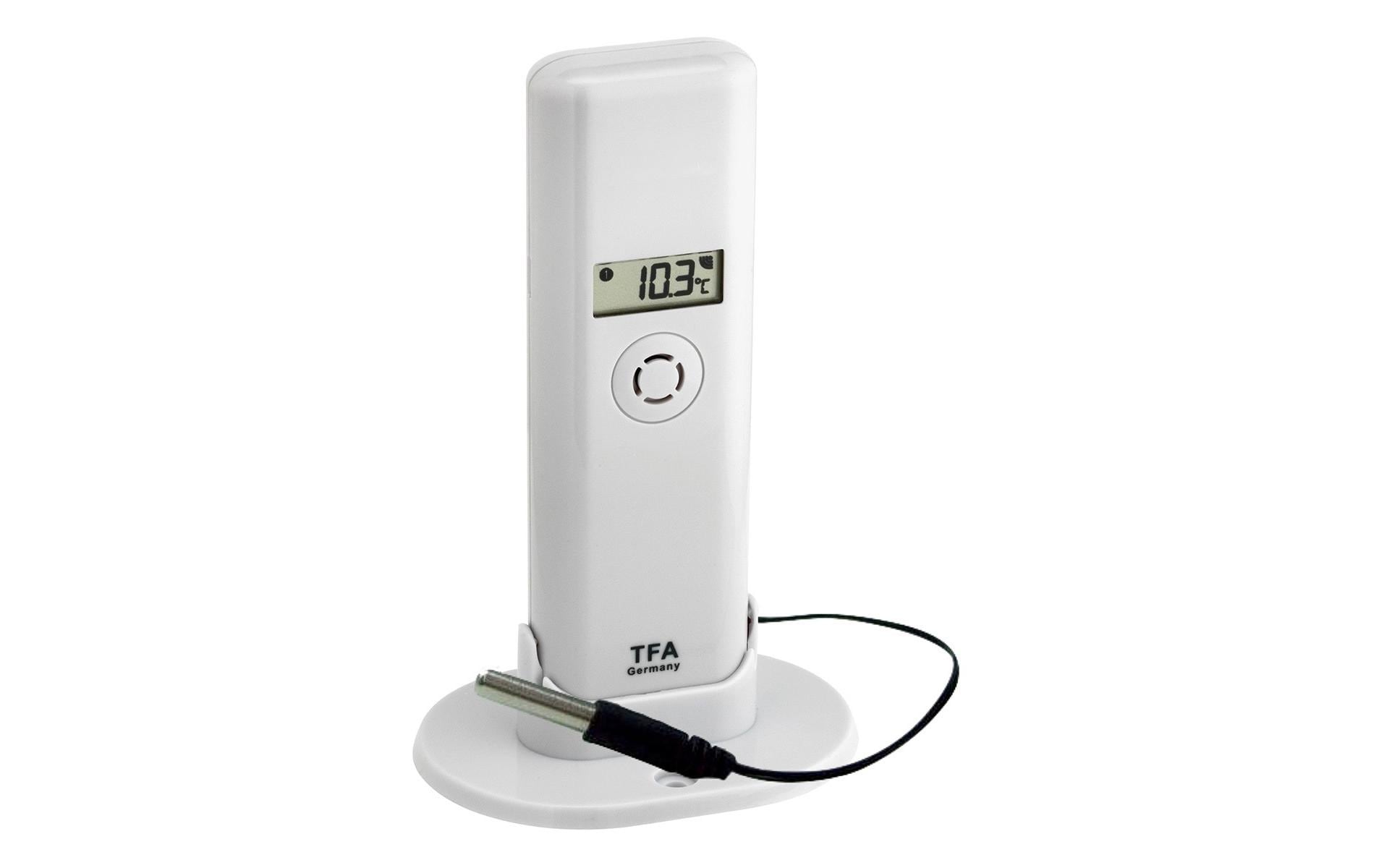 TFA-Dostmann TFA Dostmann – Thermo-/Hygrometer, WLAN, LCD-Display – weiss, für WeatherHub