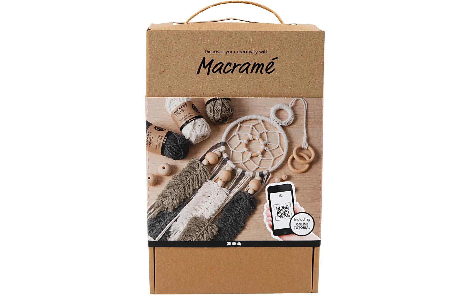 Creativ Company Makramee-Set – 7-teilig, Garn, Mehrfarbig