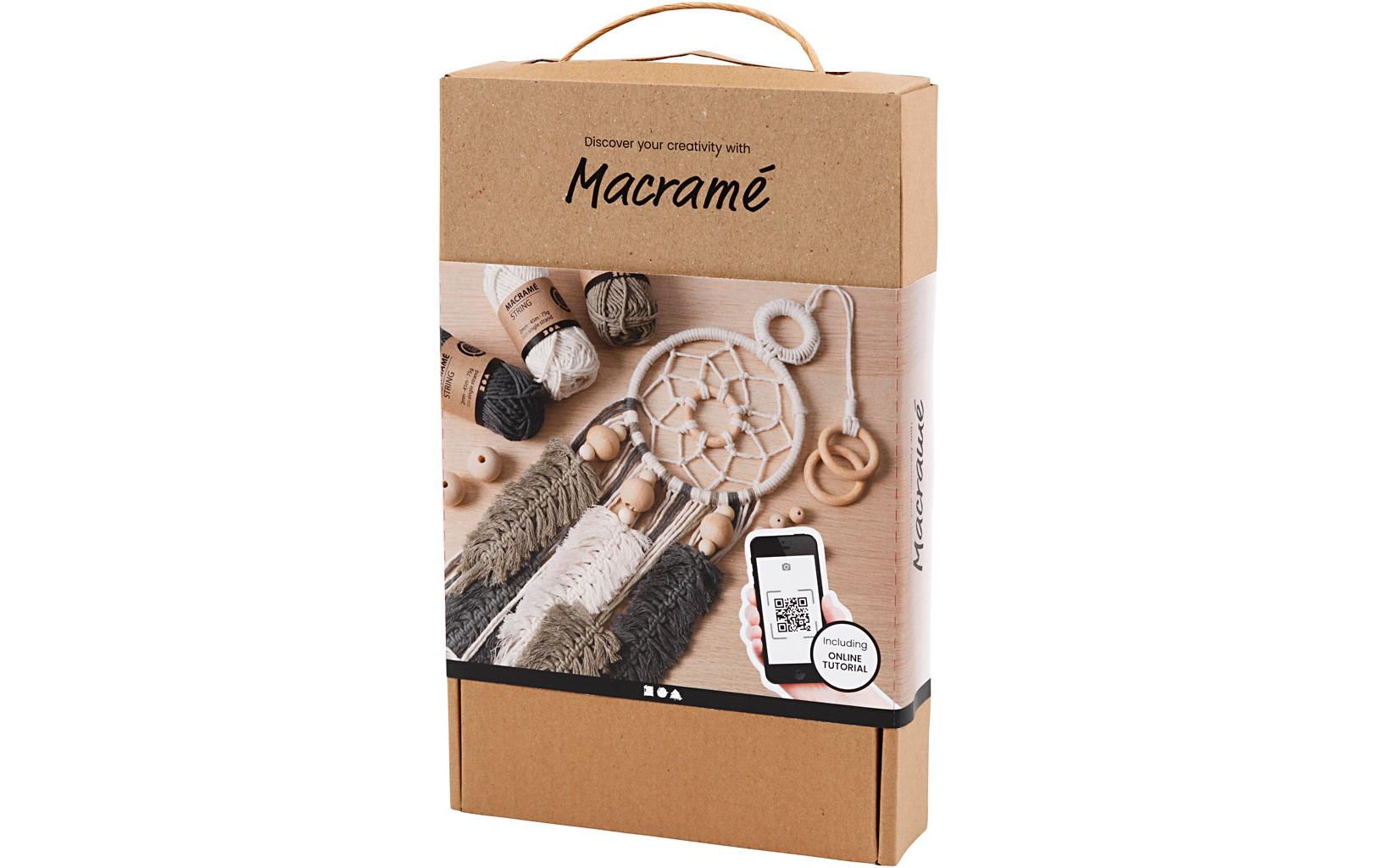 Creativ Company Makramee-Set – 7-teilig, Garn, Mehrfarbig