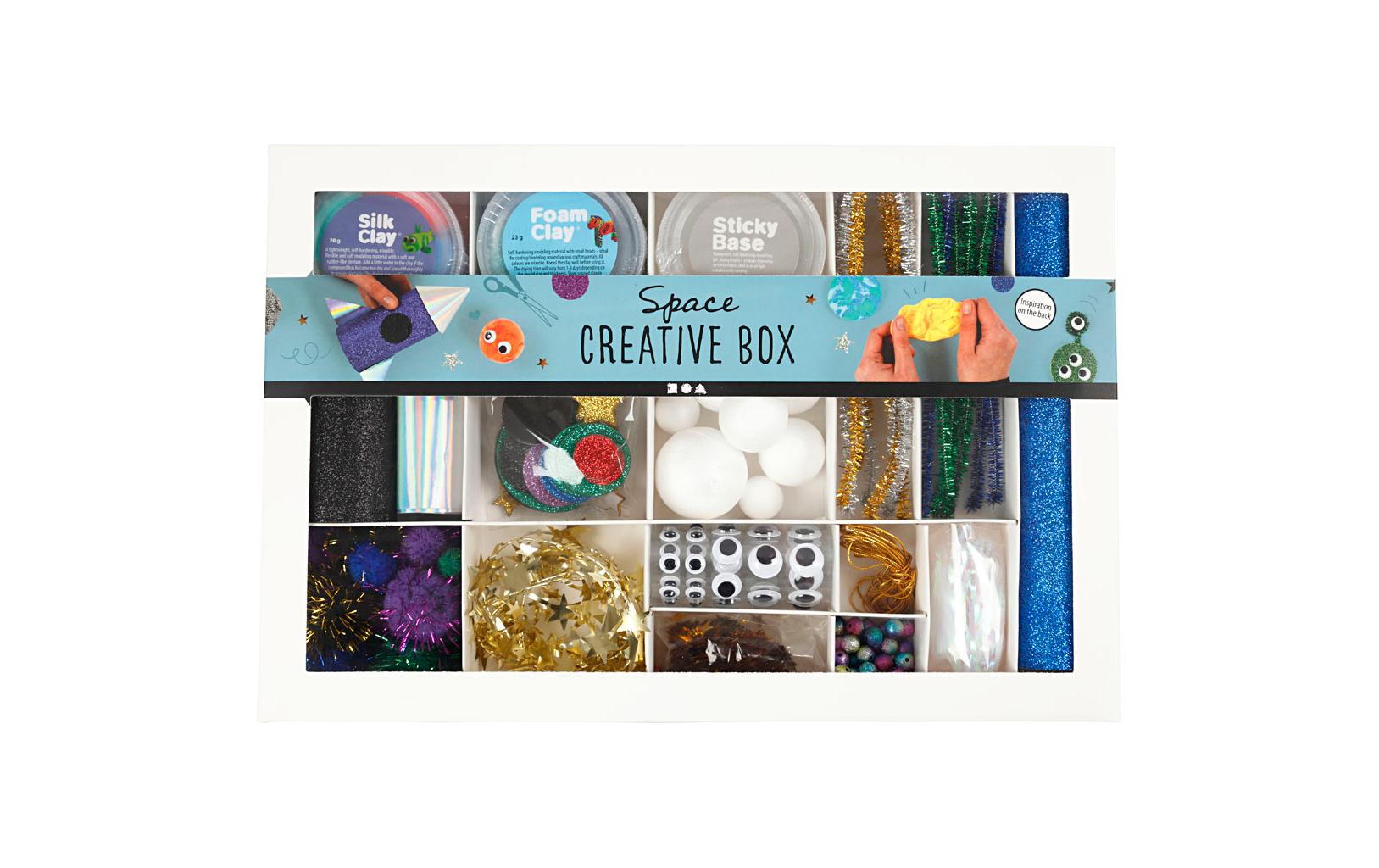 Creativ Company Kreativbox – Bastelset – Weltraum – 16-teilig – ab 3 Jahren