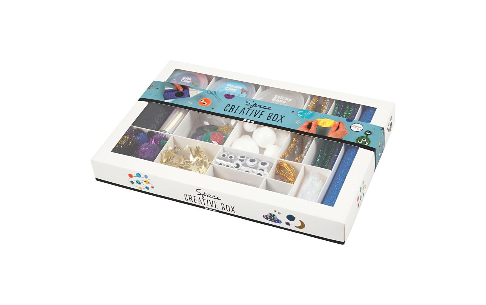 Creativ Company Kreativbox – Bastelset – Weltraum – 16-teilig – ab 3 Jahren