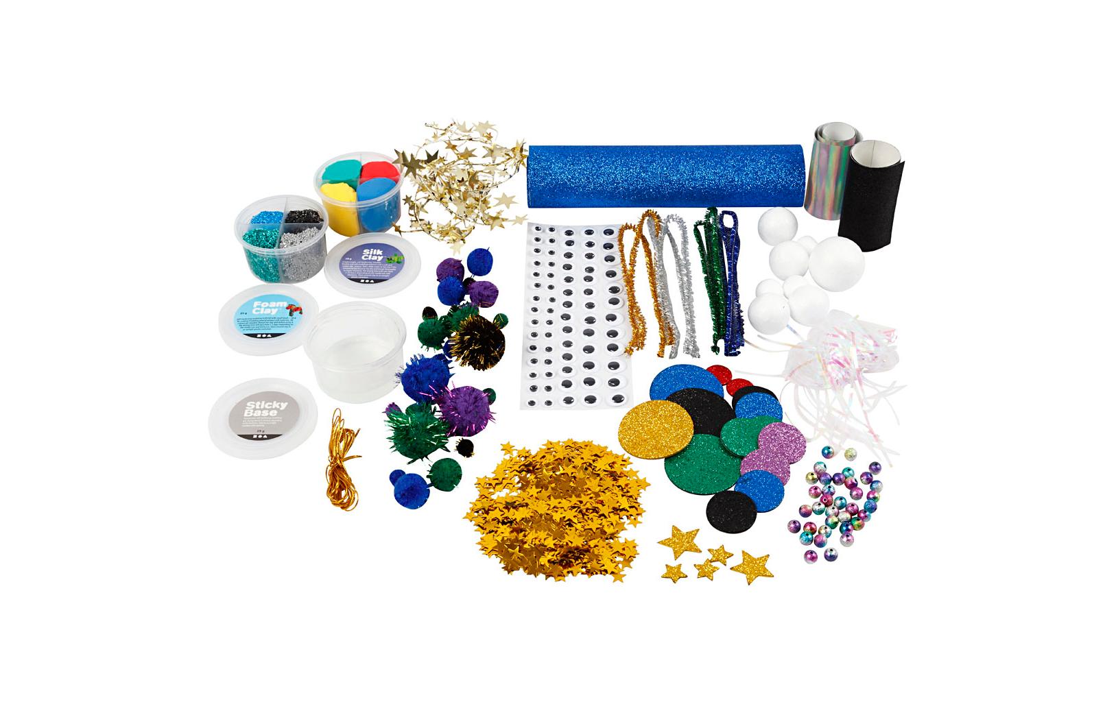 Creativ Company Kreativbox – Bastelset – Weltraum – 16-teilig – ab 3 Jahren