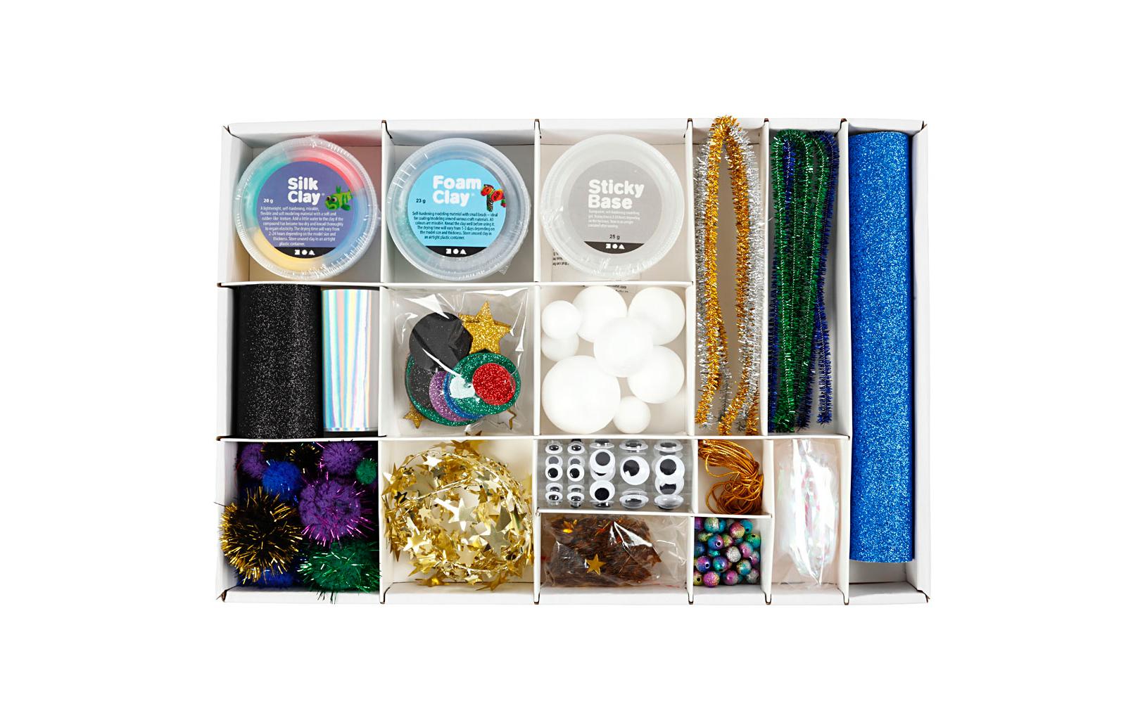Creativ Company Kreativbox – Bastelset – Weltraum – 16-teilig – ab 3 Jahren