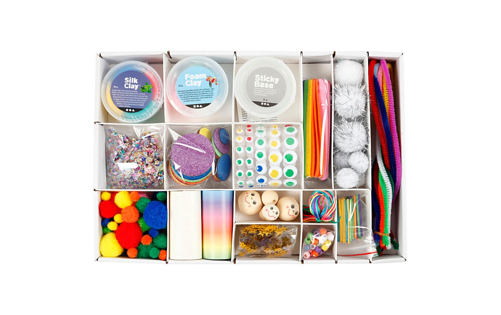 Creativ Company Kreativbox – Bastelset – Regenbogen – 16-teilig – ab 3 Jahren