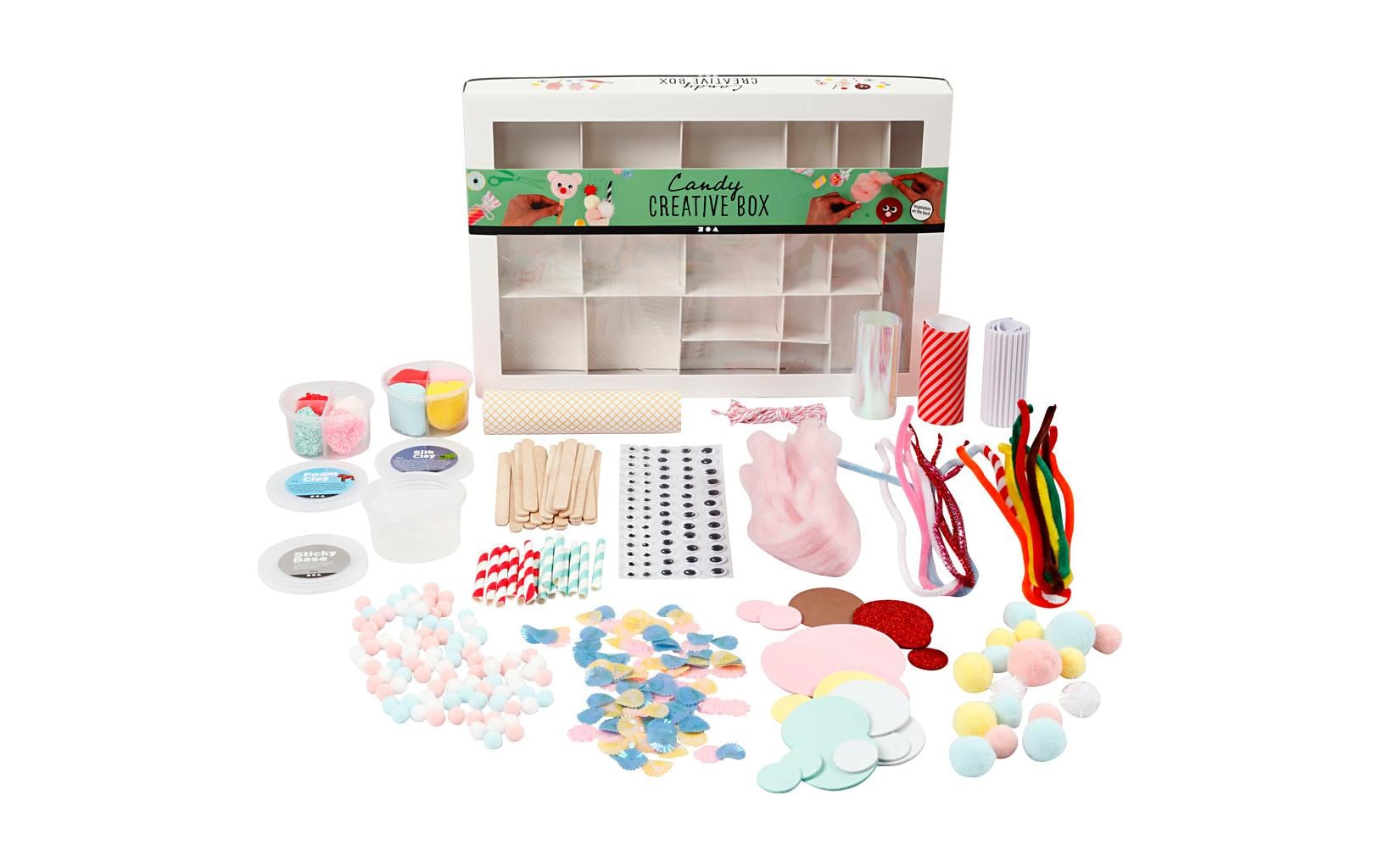 Creativ Company Kreativbox – Bastelset – 16-teilig – ab 3 Jahren – Papier, mehrfarbig