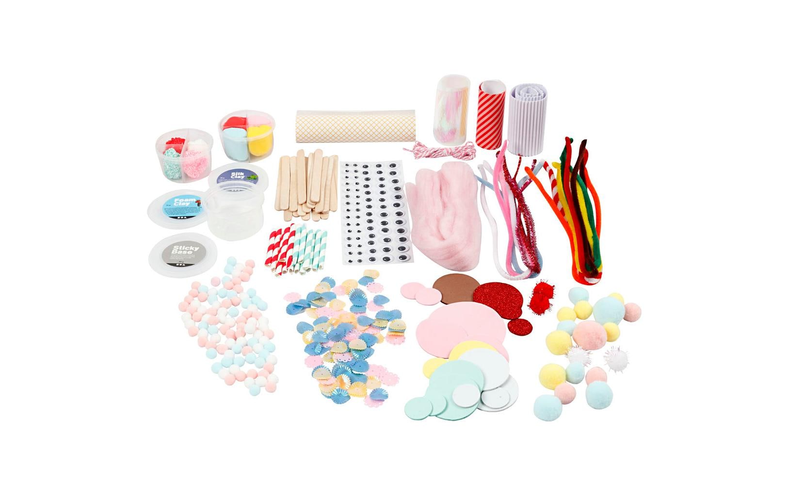 Creativ Company Kreativbox – Bastelset – 16-teilig – ab 3 Jahren – Papier, mehrfarbig