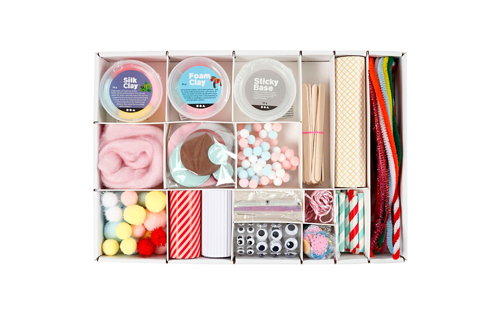 Creativ Company Kreativbox – Bastelset – 16-teilig – ab 3 Jahren – Papier, mehrfarbig