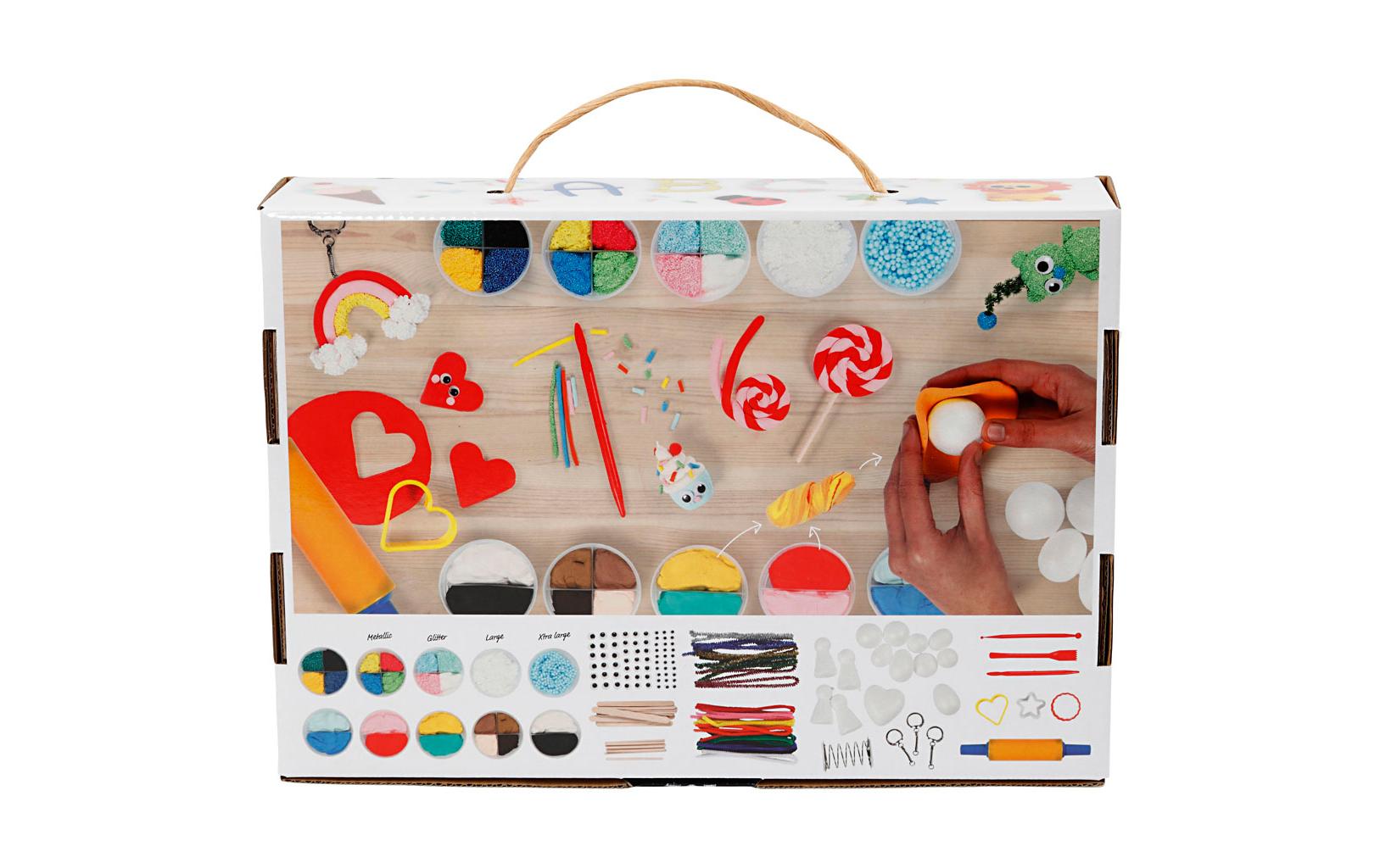 Creativ Company Modelliermasse-Set (lufthärtend) – 16-teilig – Silk Clay & Foam Clay, lufthärtend