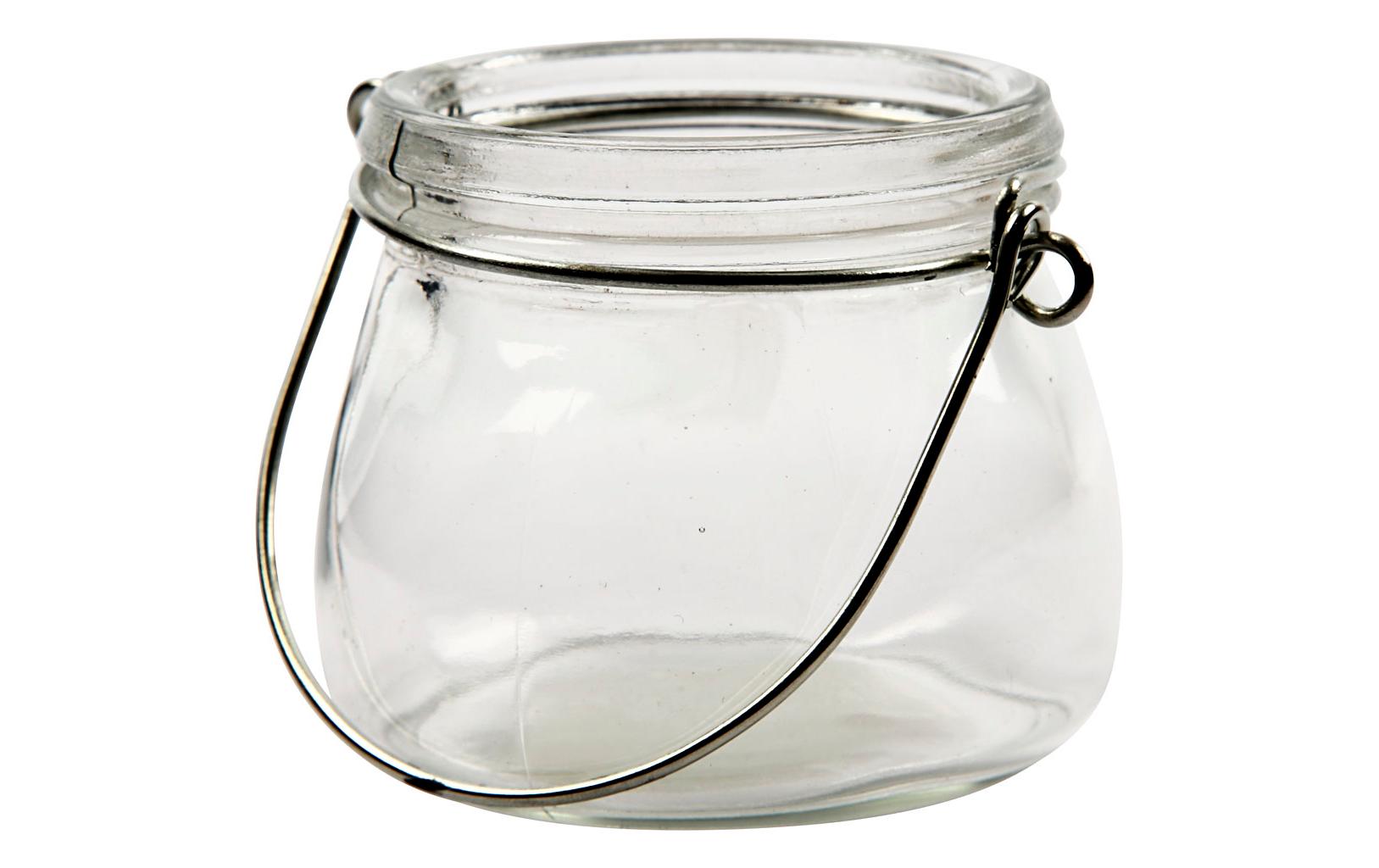 Creativ Company Windlicht – Glas, transparent – Ø 7,5 × 6,5 cm – 12-teilig