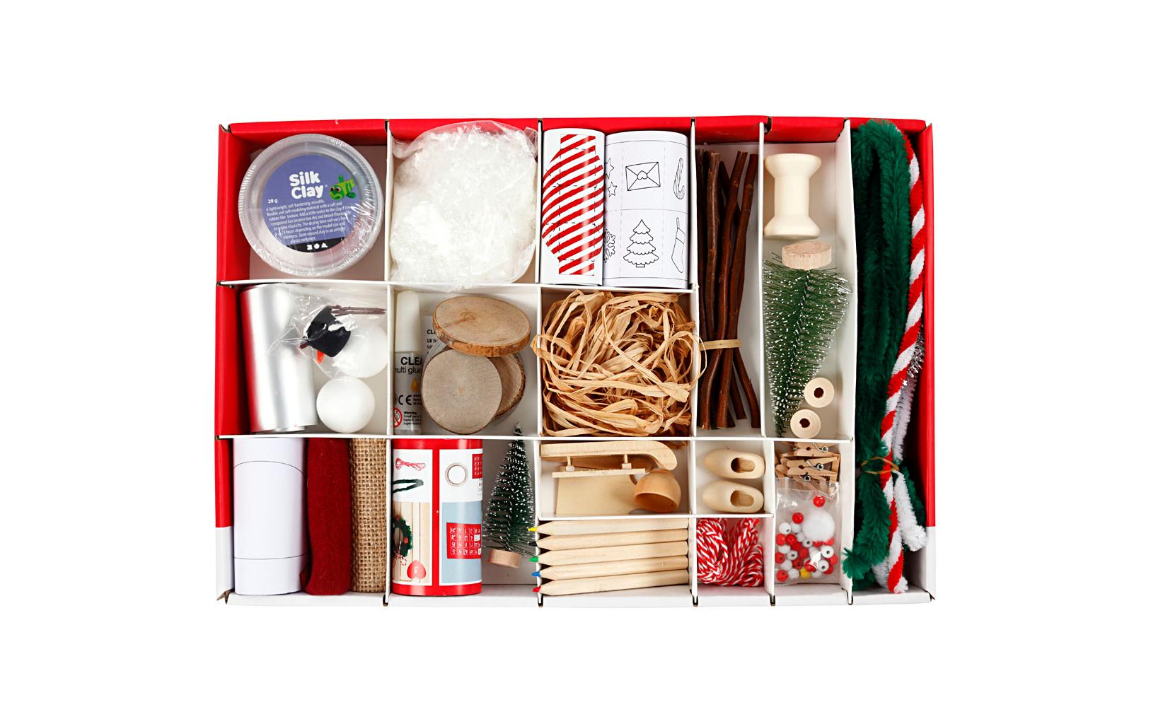 Creativ Company Wichteltür Szenen – Bastelset – Weihnachten – 24-teilig