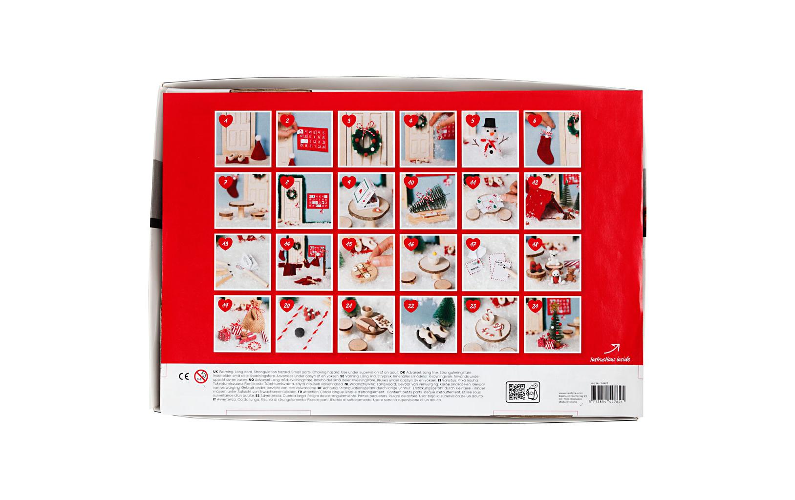 Creativ Company Wichteltür Szenen – Bastelset – Weihnachten – 24-teilig