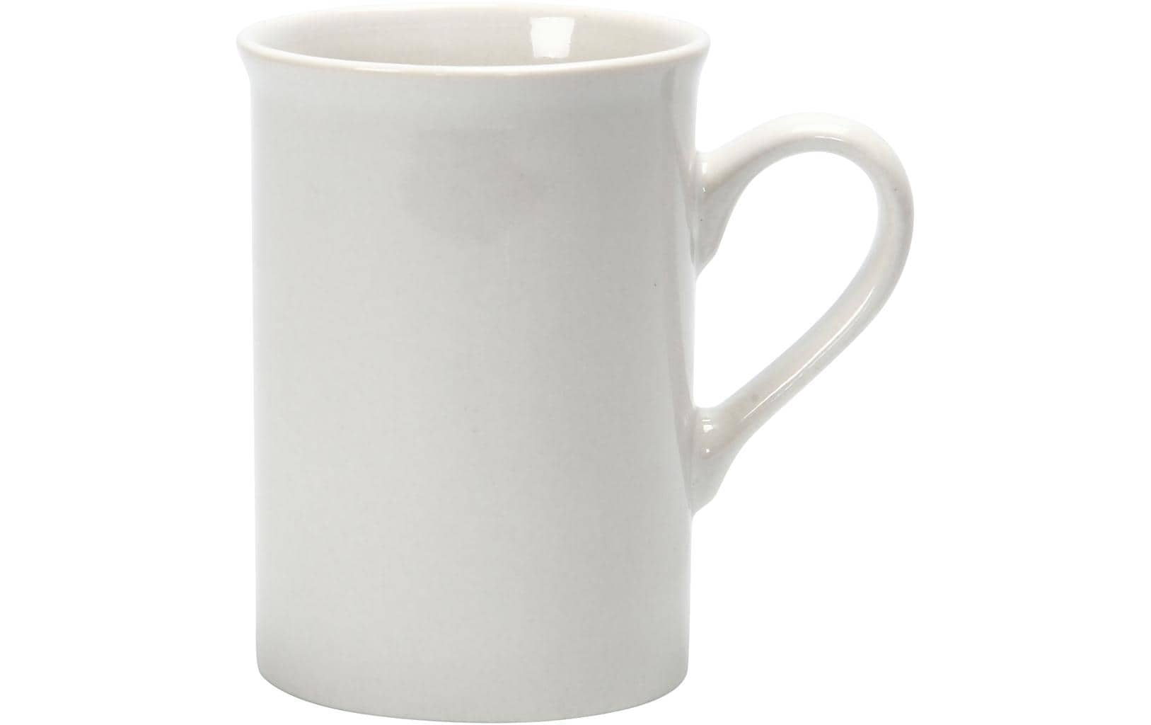 Creativ Company Tassen – 2er Set, Ø 7,4 cm, H 10,0 cm, Porzellan, Weiss
