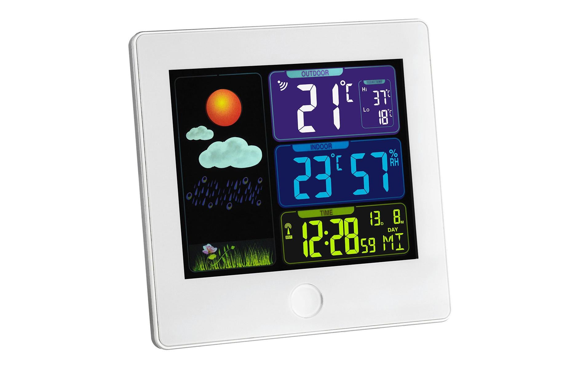 TFA-Dostmann TFA Dostmann SUN – Wetterstation, innen/aussen, Hygrometer & Thermometer, inkl. Aussensensor – weiss