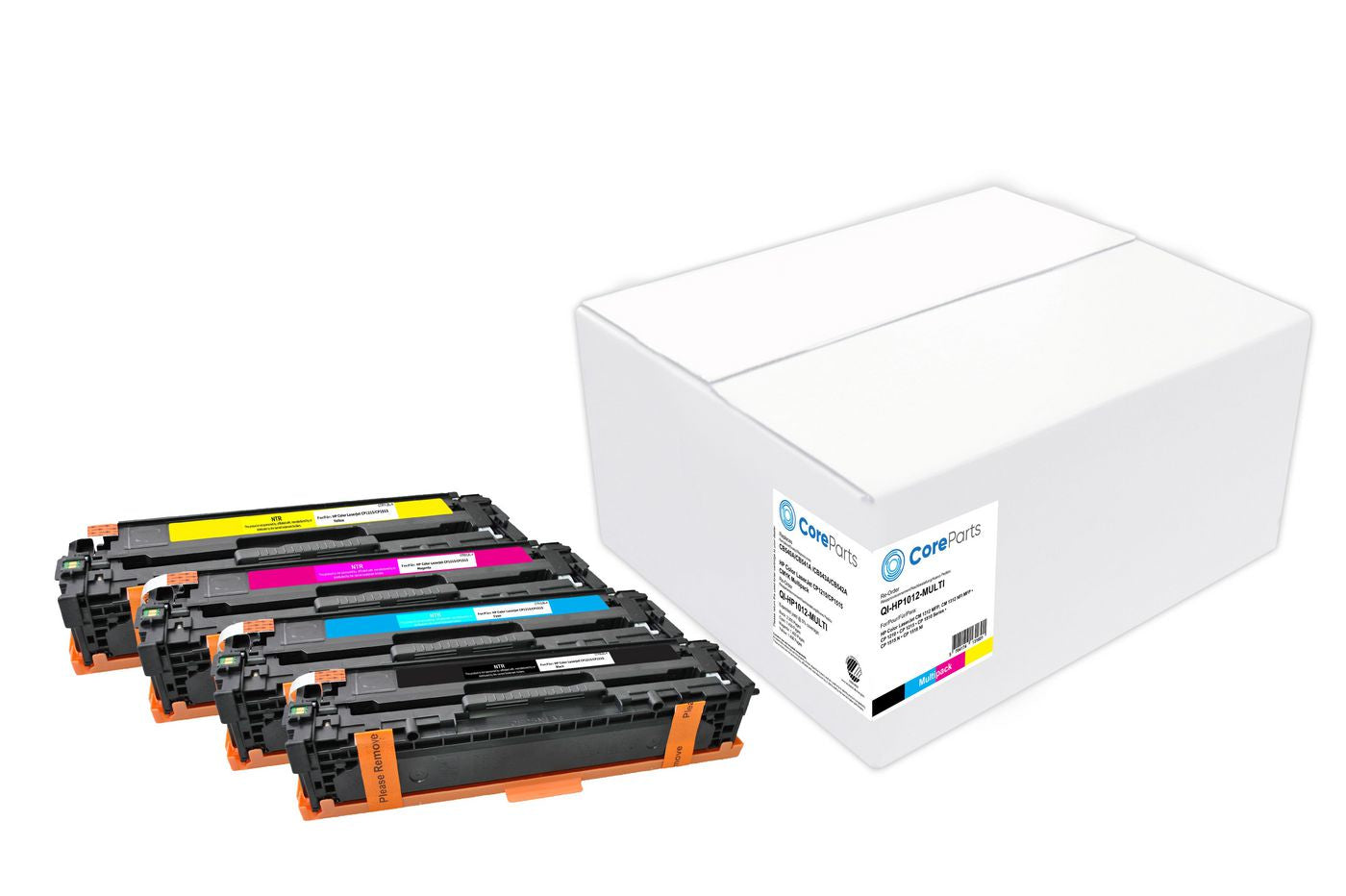 CoreParts Toner-Multipack – BK/C/M/Y, schwarz 2200, C/M/Y 1400 Seiten – für HP Color LaserJet CP1215/CP1515