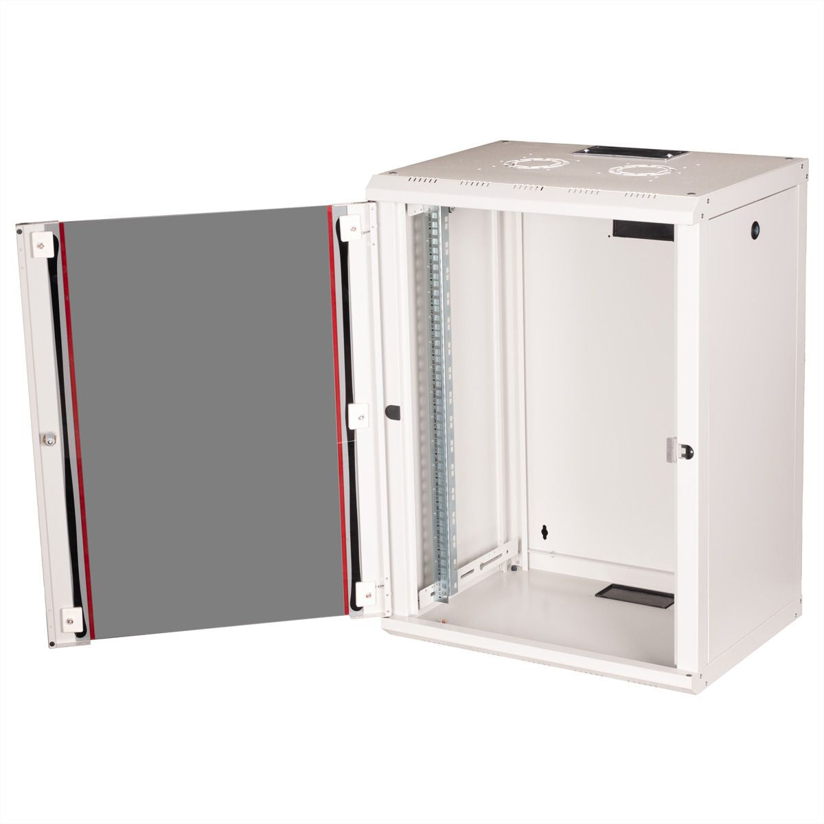 ROLINE Pro – 19" Wandverteiler 16U, IP20, abschliessbar, 600 × 450 × 818 mm, lichtgrau, Stahl