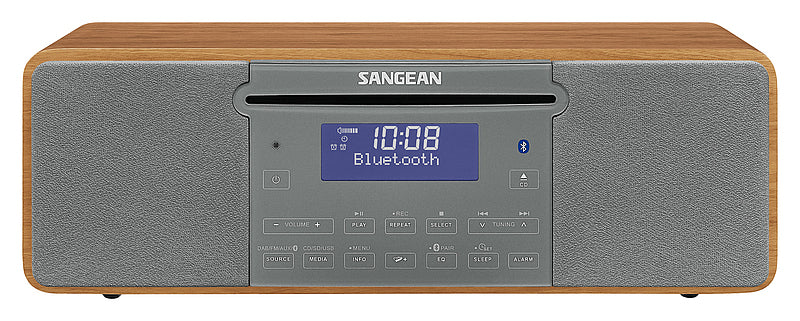 Sangean DDR-47BT – Micro HiFi-Anlage, DAB+/UKW, CD, Bluetooth – Walnuss/Grau