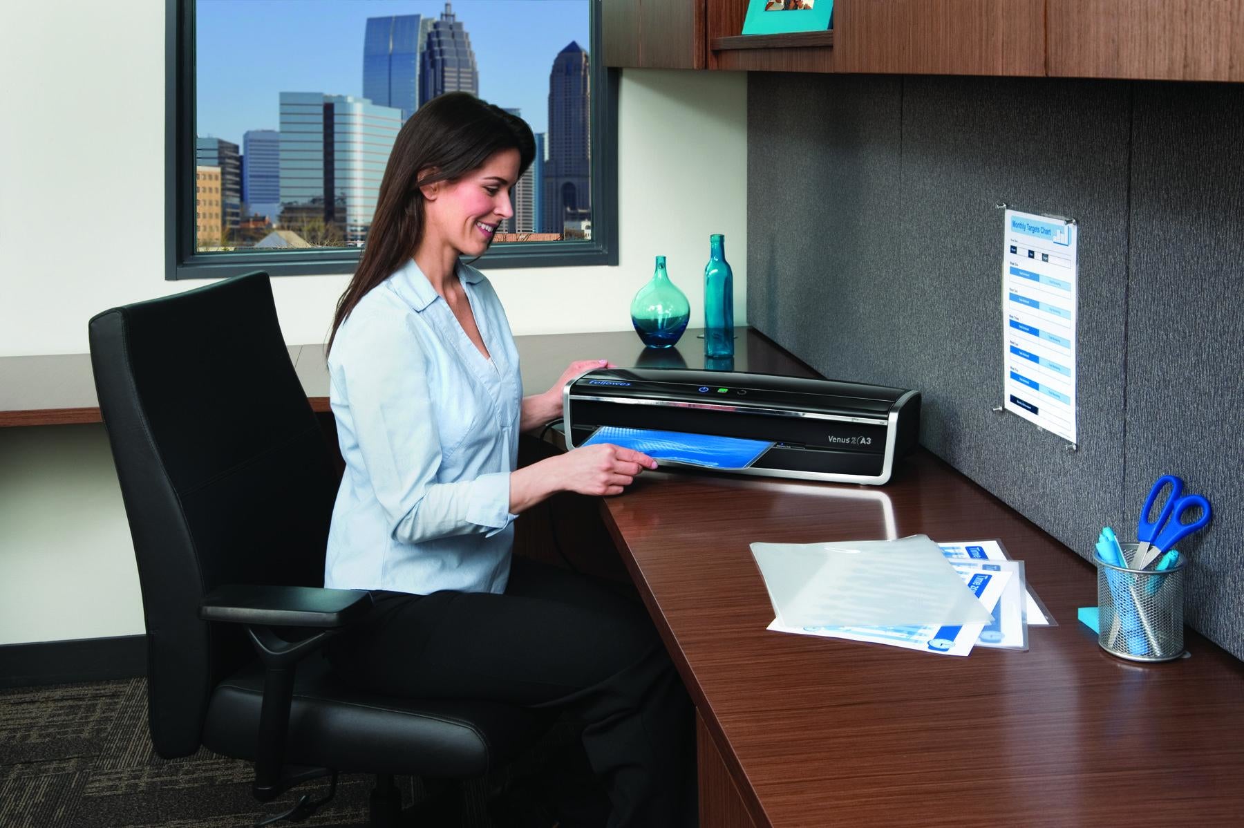 Fellowes Deckblätter A4 – blau, Karton – 100 Stk.