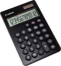 Canon Taschenrechner LS-1200T – 12-stellig – Solar/Batterie – Schwarz