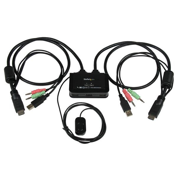 StarTech.com 2-Port HDMI KVM-Switch – 1920 × 1200, Audio, USB (2× an Konsole)