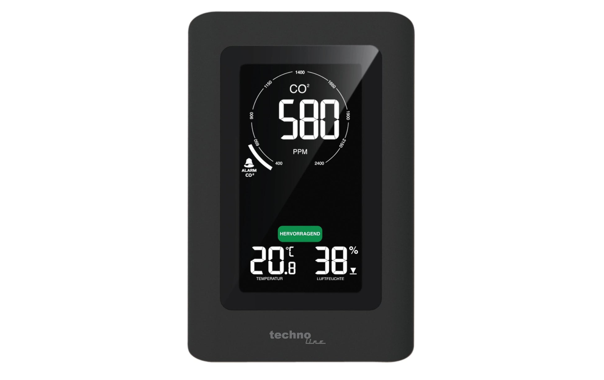 Technoline CO2 Luftgütemonitor WL1030 Sensor-Gateway/Monitor – 0–50 °C, 20–95 %, Innen
