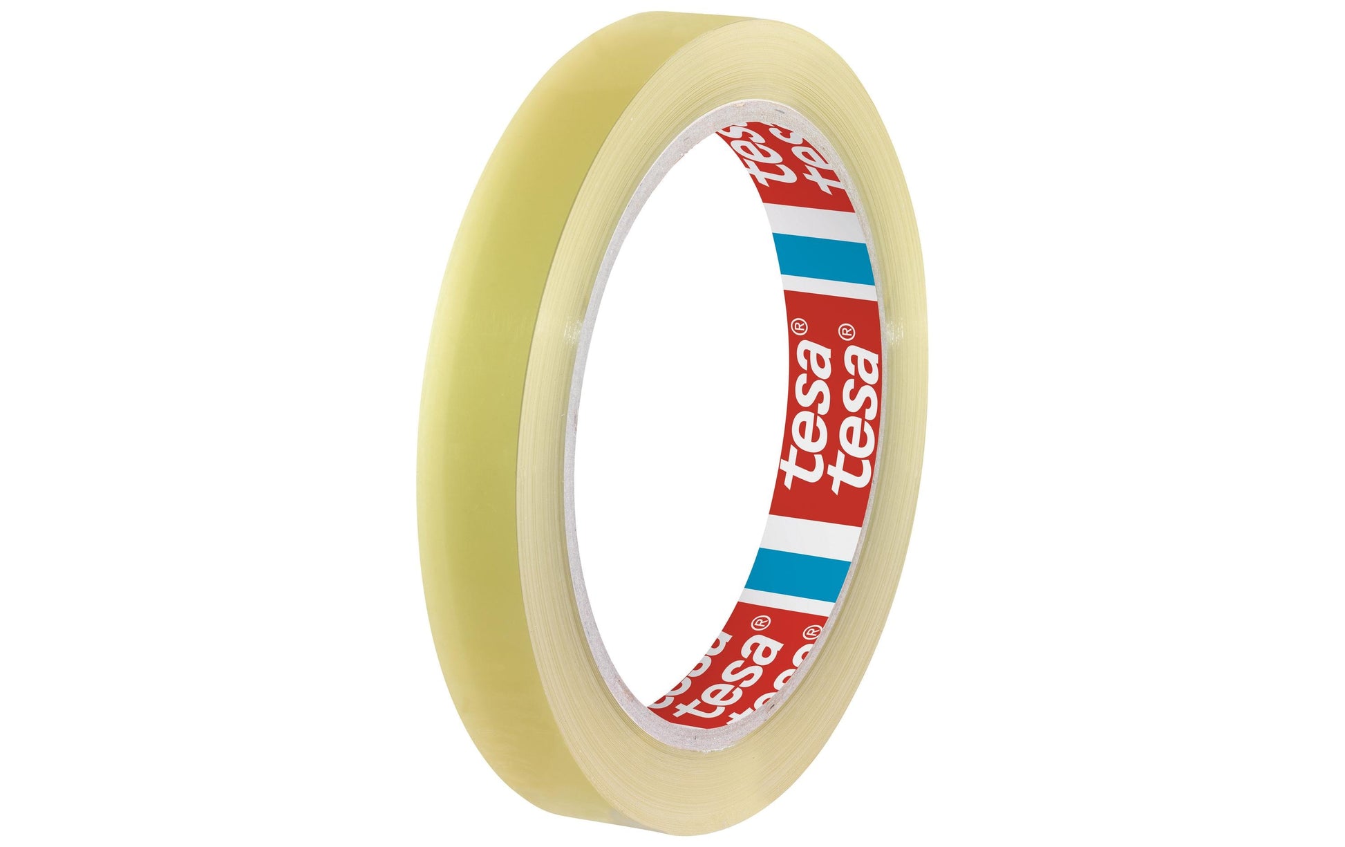 TESA Büro-Klebeband – permanent, klar, Kunststoff, 15 mm × 66 m, Kern Ø 76 mm