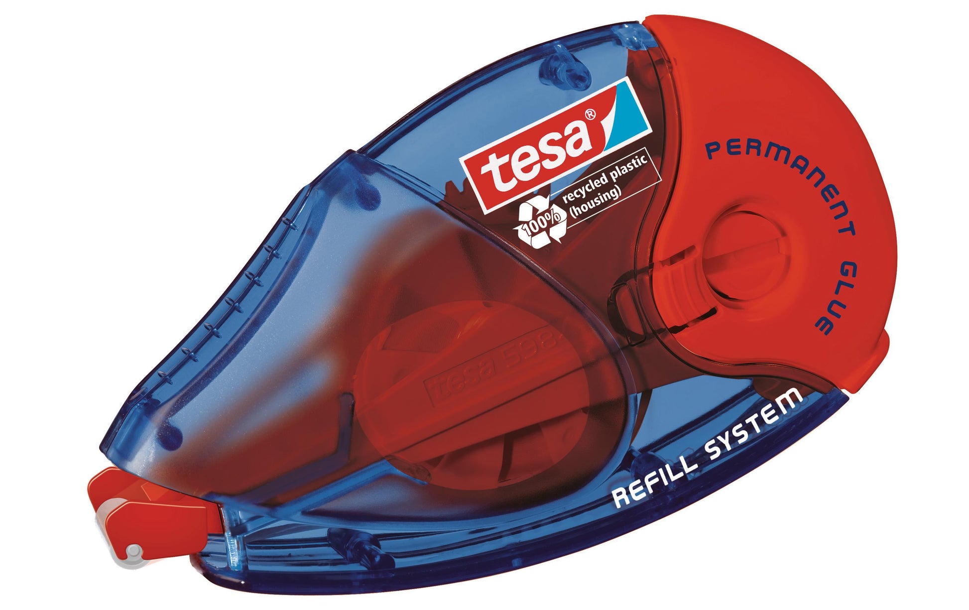 TESA ecoLogo Kleberoller – Roller, extra stark, transparent, lösemittelfrei, nachfüllbar, für Basteln