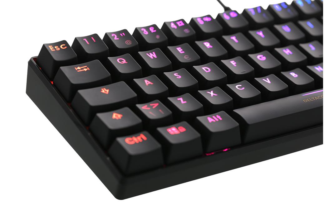Deltaco Gaming GAM-075-CH – Gaming-Tastatur 60% – Mechanisch – Verkabelt, USB-A – QWERTZ (CH) – RGB