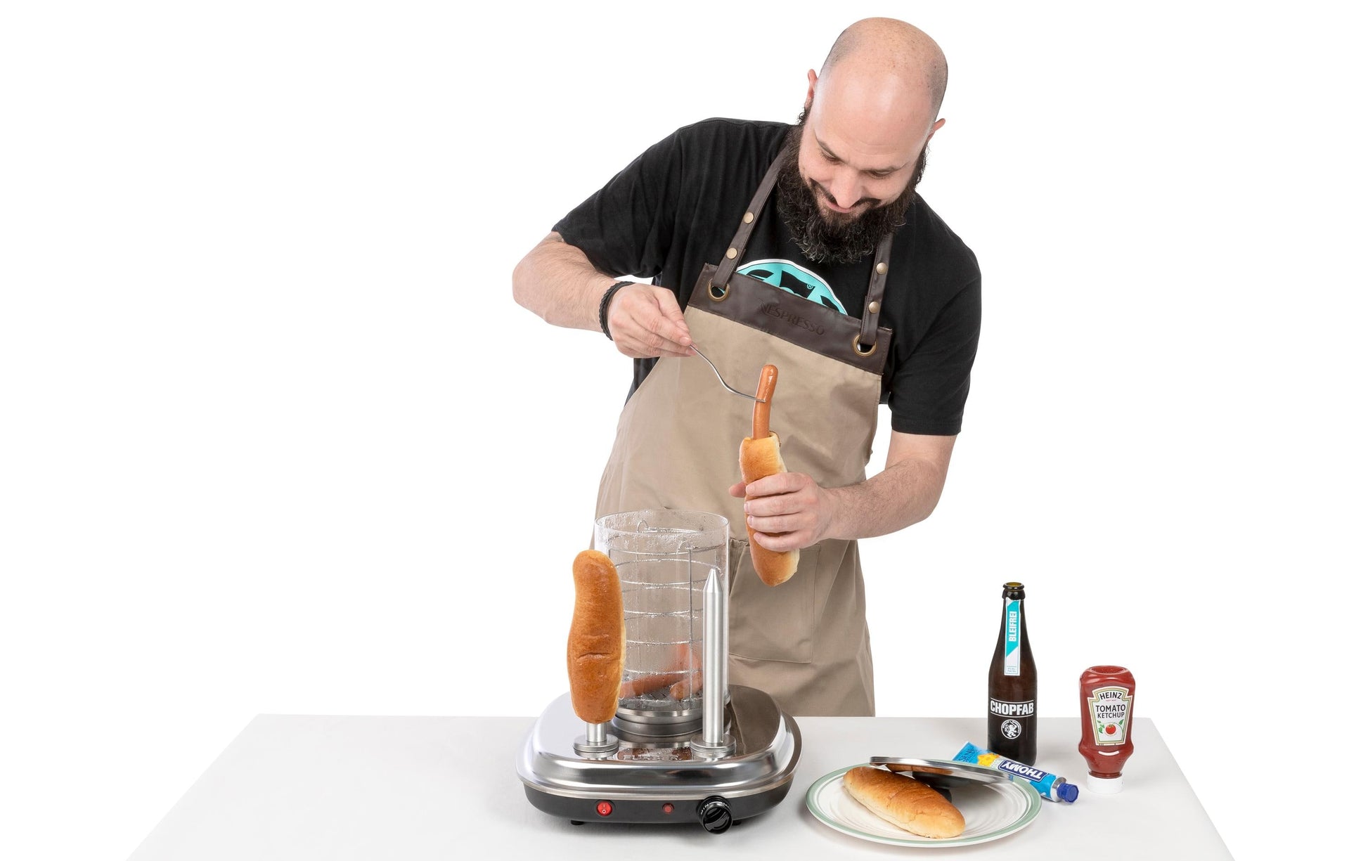 Furber Hot Dog Maschine – 420 W, 2 Heizstäbe