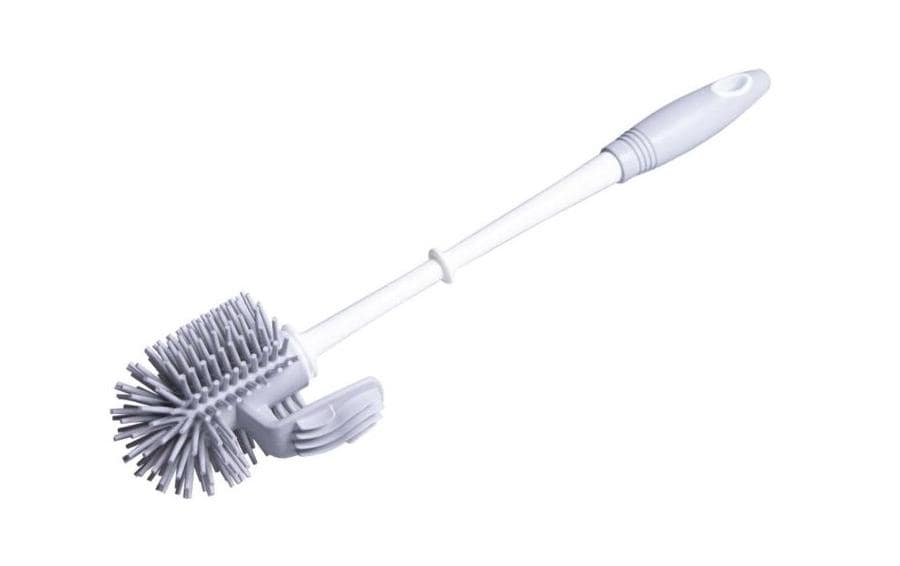 Edi clean WC-Bürstenset – Kunststoff, weiss/grau, H 43,5 cm, Ø 12 cm