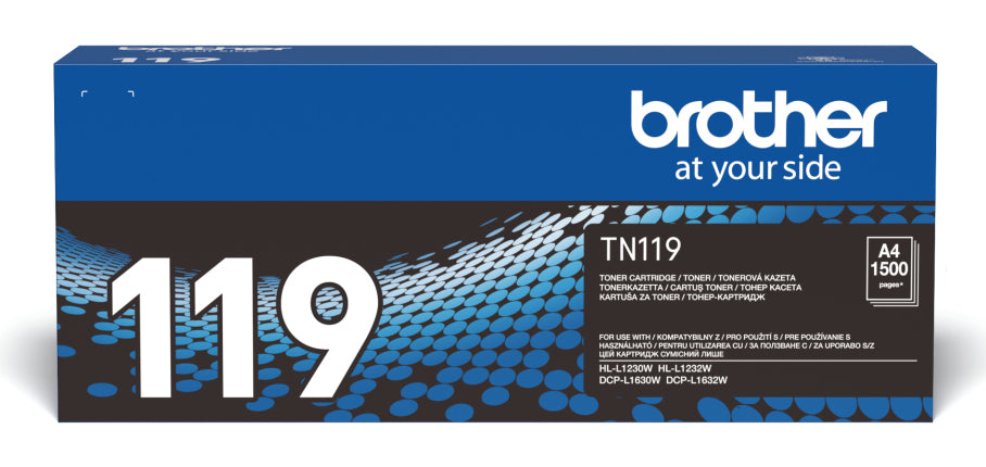 Brother TN-119 Schwarz Toner – Original – 1'500 Seiten – für Brother DCP-L1630W/DCP-L1632W/HL-L1230W und andere