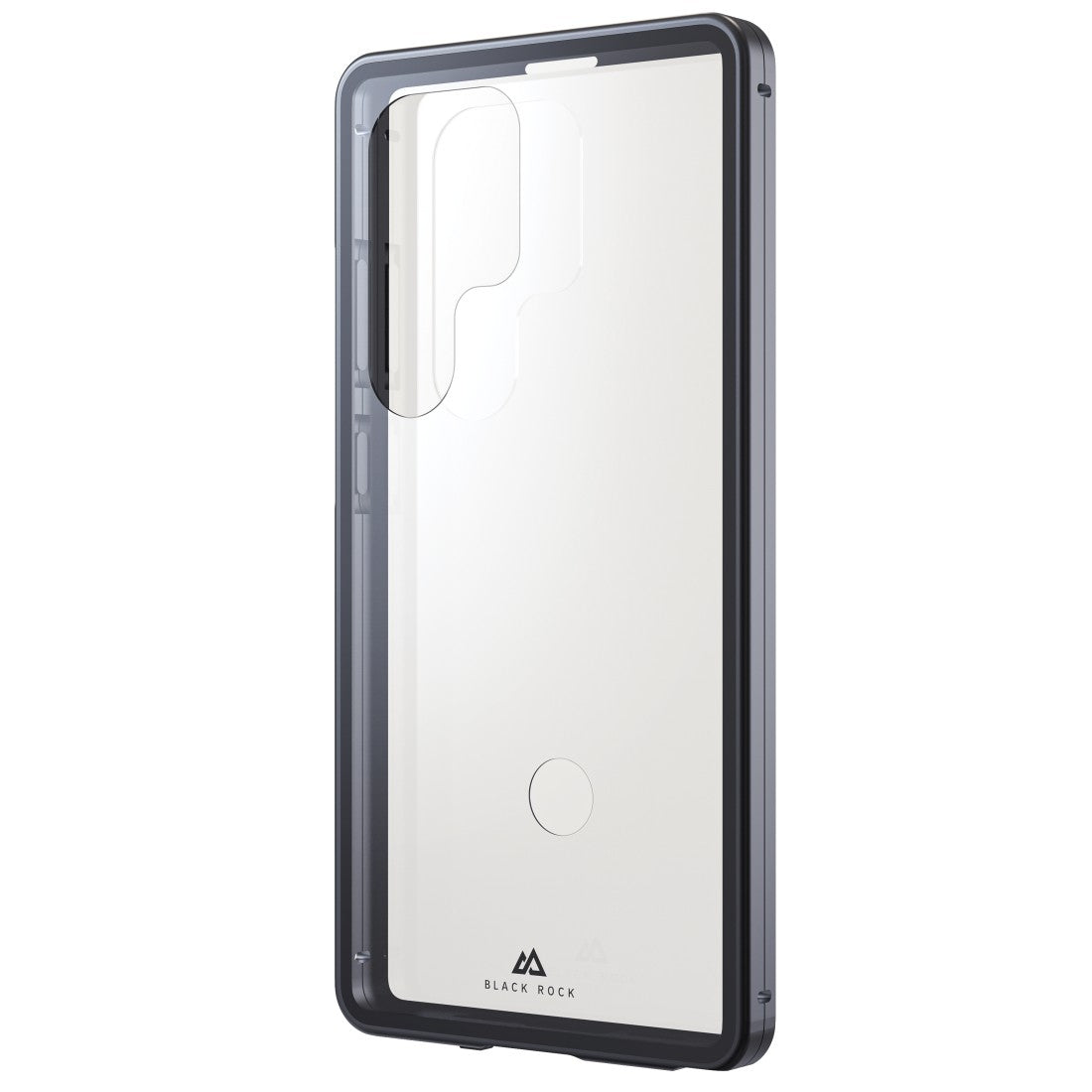 Black Rock Cover 360° Glas Rückcover – für Samsung Galaxy S25 Ultra, Aluminium+Glas+PC, Schwarz