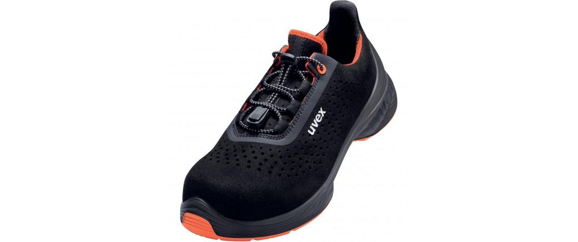 Uvex 1 G2 Sicherheits-Halbschuh S1 SRC – schwarz/orange – Grösse 42, Weite 11