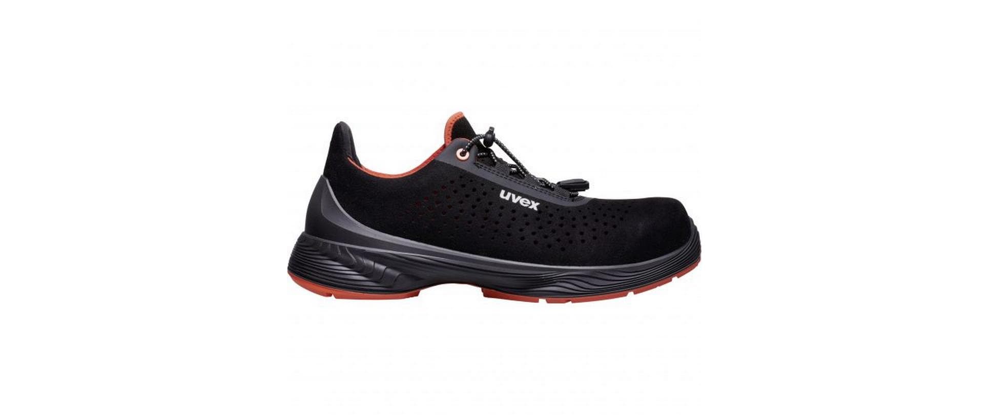Uvex 1 G2 Sicherheits-Halbschuh S1 SRC – schwarz/orange – Grösse 42, Weite 11