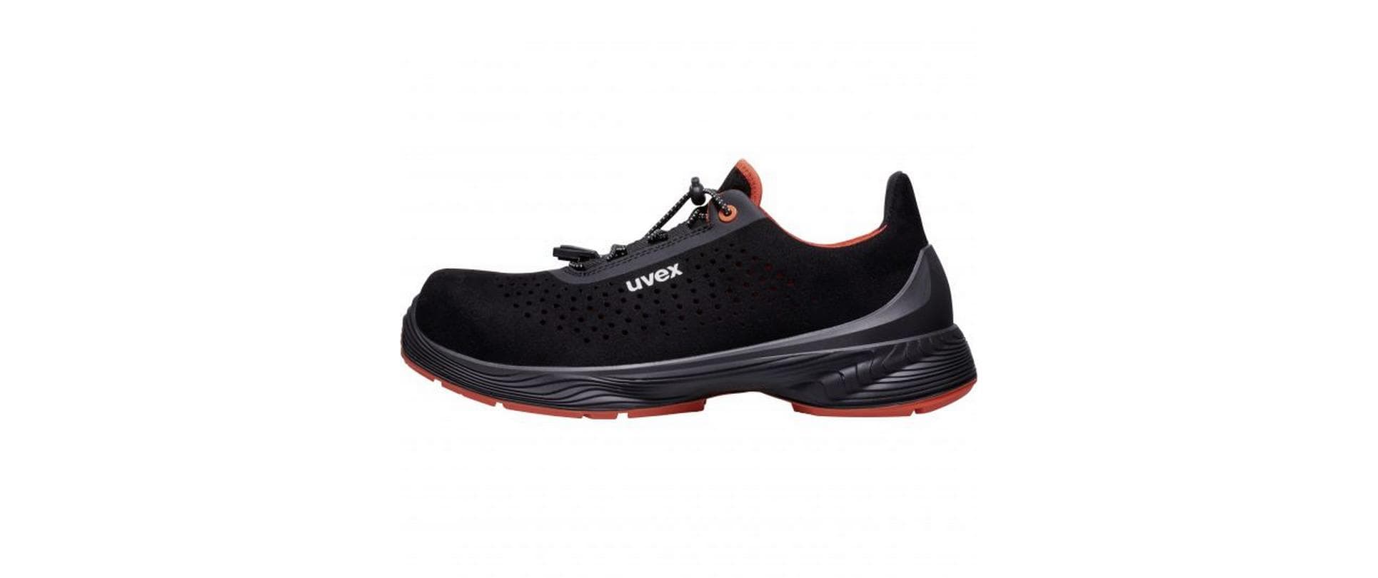 Uvex 1 G2 Sicherheits-Halbschuh S1 SRC – schwarz/orange – Grösse 42, Weite 11