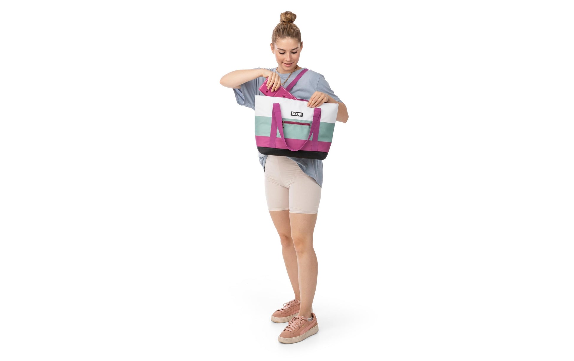 KOOR Lido 10 – Kühltasche, 10 l, Polyester, Olivgrün, Muster, 46 × 30 × 16 cm