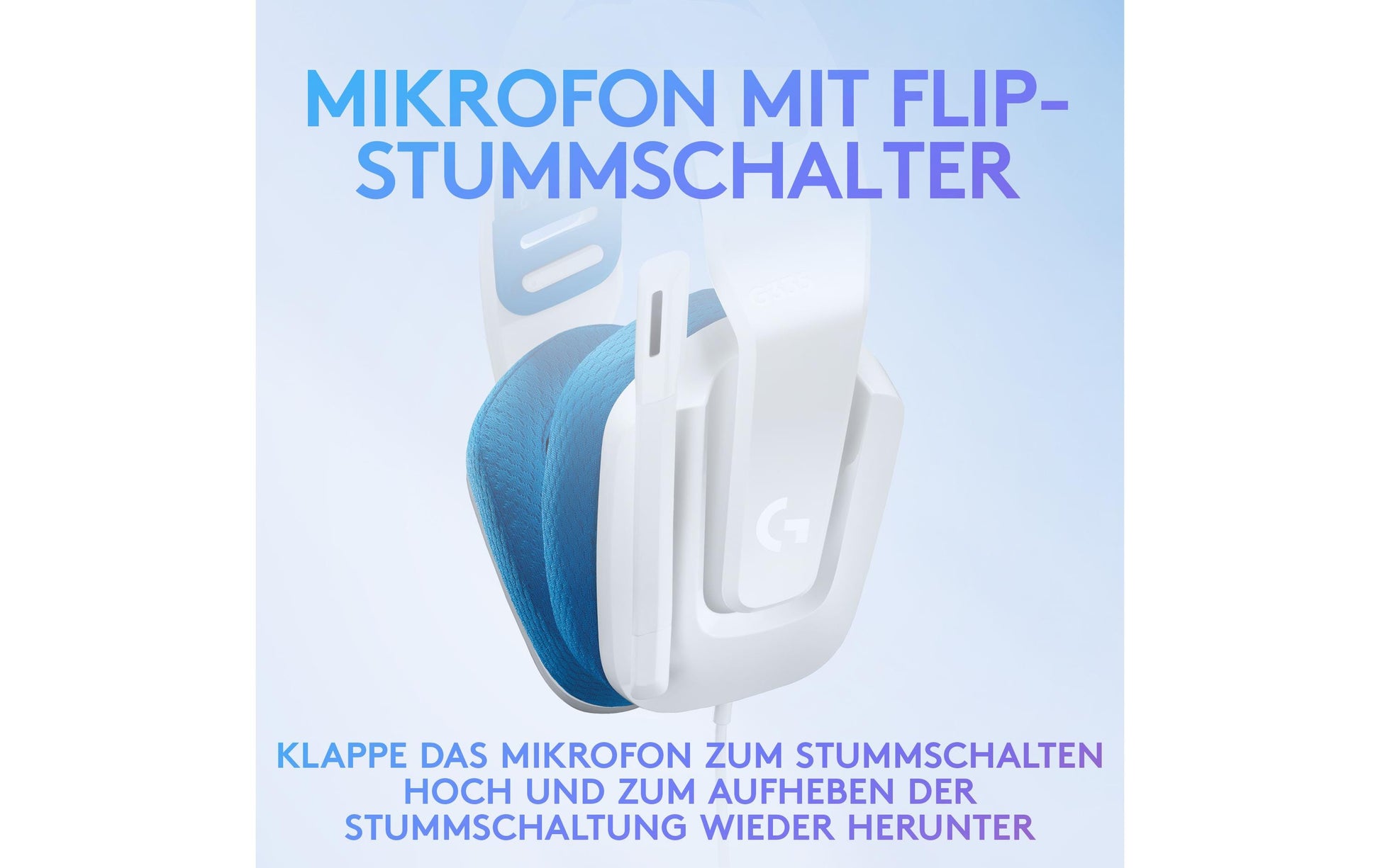Logitech G G335 Gaming-Headset – Over-Ear, Stereo, Kabelgebunden, 3,5 mm Klinke, Weiss