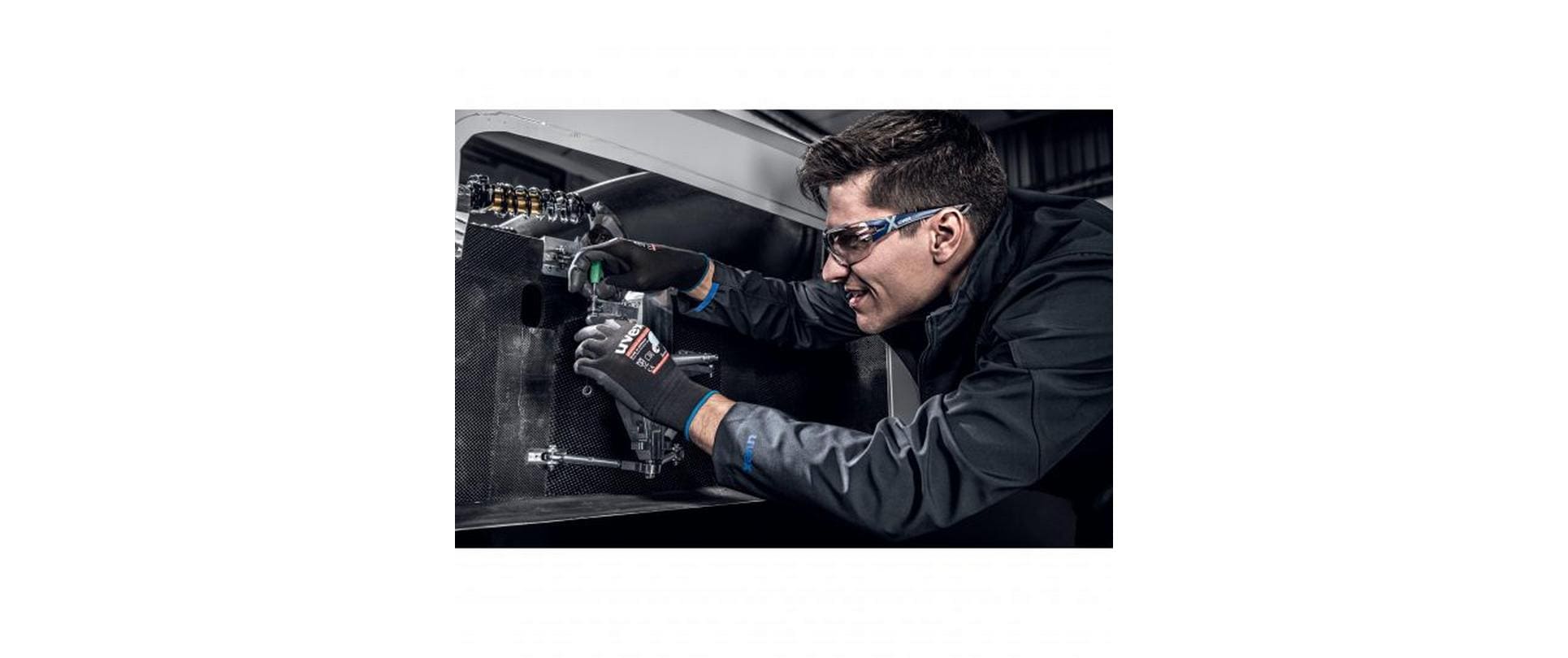 Uvex Arbeitshandschuhe phynomic airLite A – Grösse 11, 1 Paar (2 Stück) – Polyamid – EN 388, EN 16350, ESD