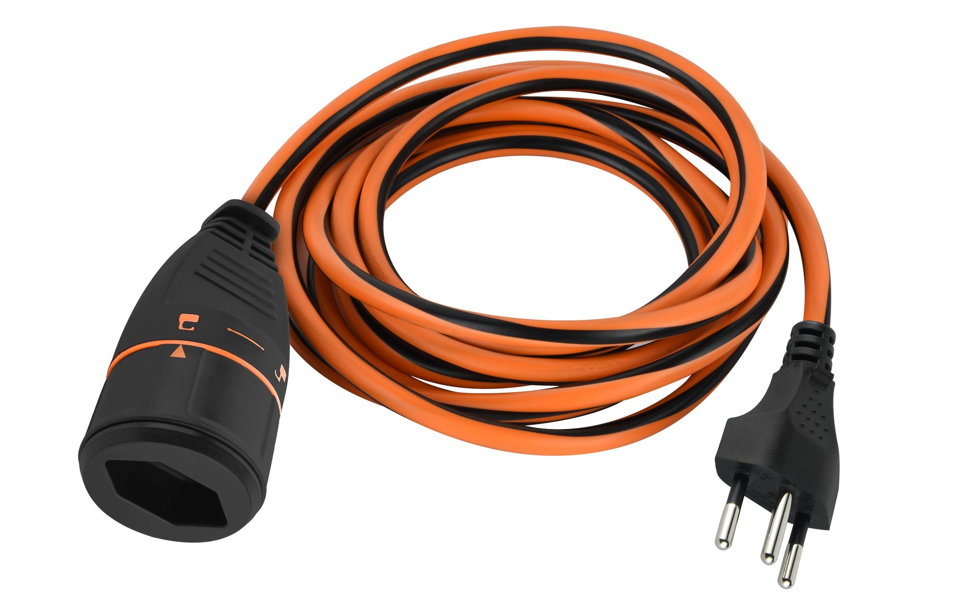 Lockxtend Verlängerungskabel – T12–T13, 20 m, 3×1,5 mm², Orange/Schwarz, mit Verriegelung